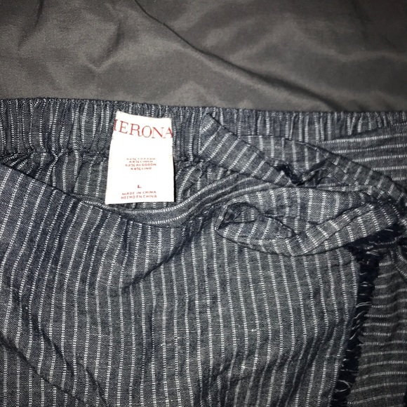 L Striped Denim Wrap skirt - Picture 2 of 2